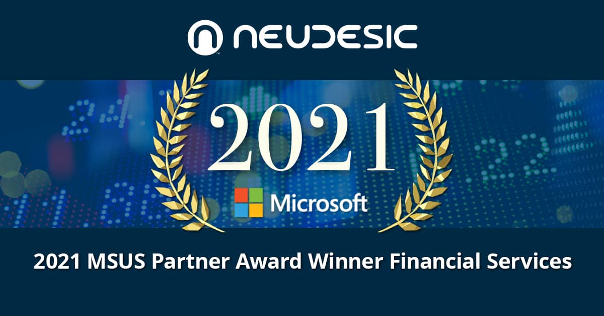 Neudesic Named Microsoft 2021 MSUS Partner Award Winner for