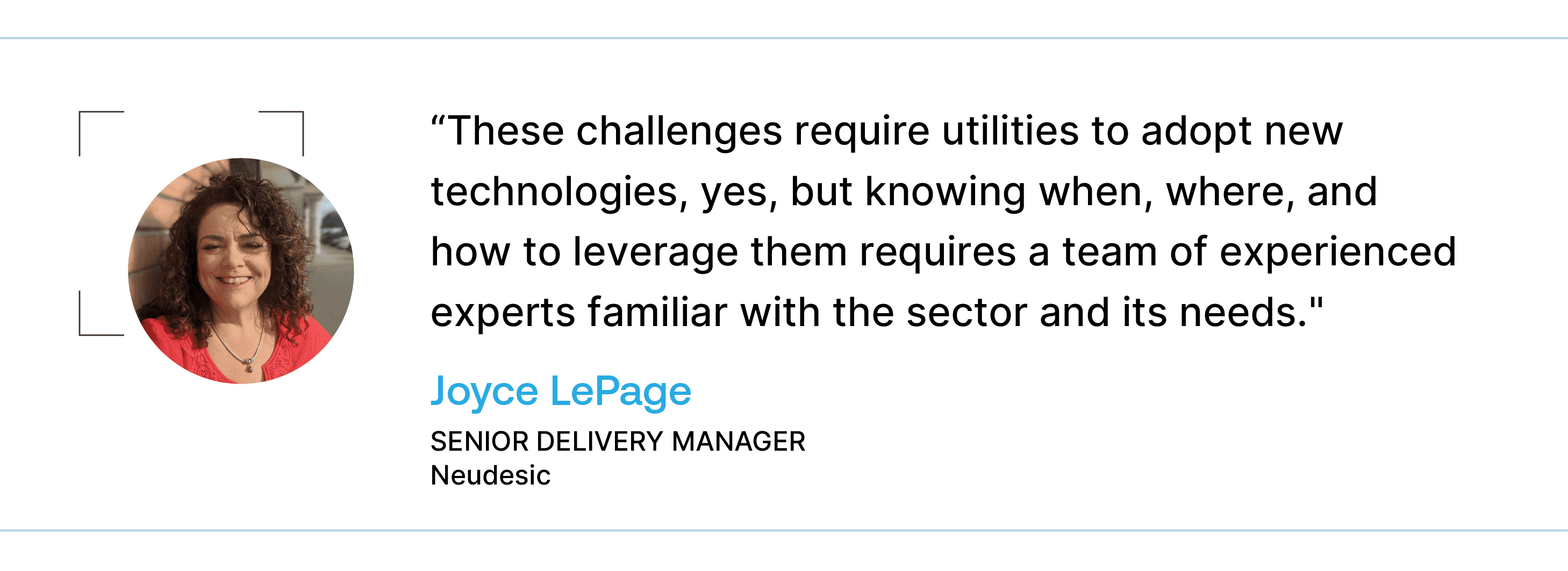 AI in Utilities consultant Joyce LePage's quote on the value of subject matter expertise